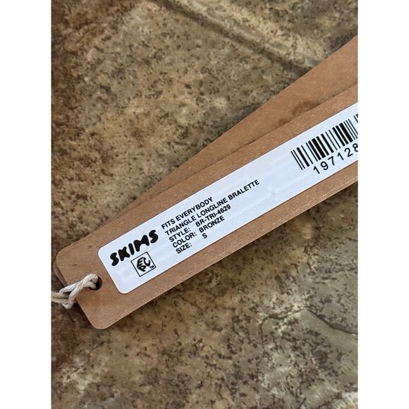 Skims Fits Everybody Triangle Longline Bralette Bronze Size Small - Picture 9 of 9